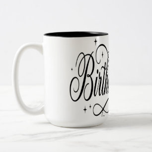 Tasse 2 Couleurs Reine d'anniversaire personnalisée pour un groupe