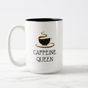 Tasse 2 Couleurs Reine de caféine amoureuse de café