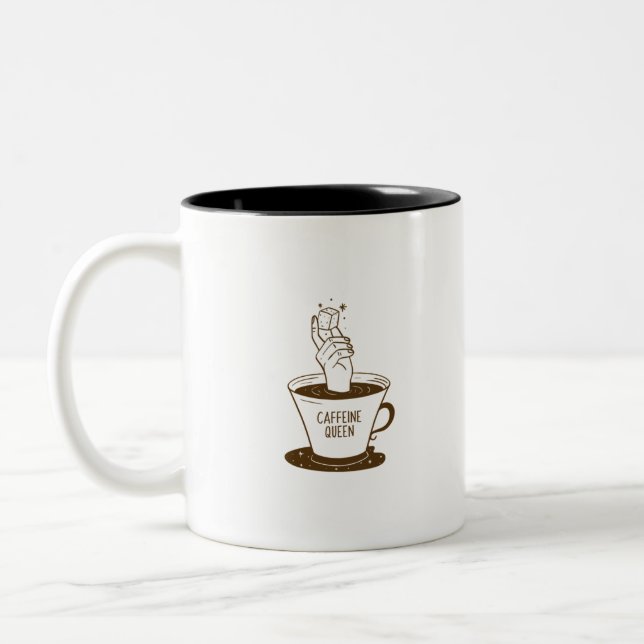 Tasse 2 Couleurs Reine de la caféine (Gauche)