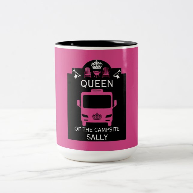 Tasse 2 Couleurs Reine Du Camping (Centre)