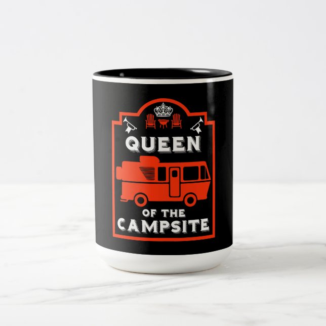 Tasse 2 Couleurs Reine Du Camping (Centre)