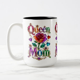 Tasse 2 Couleurs Reine Maman Couronne Royale en Or pour la Fête des