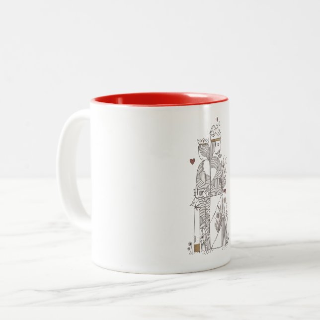 Tasse 2 Couleurs Reine+Roi (Devant gauche)