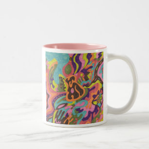 Tasse 2 Couleurs "Release" Original abstrait
