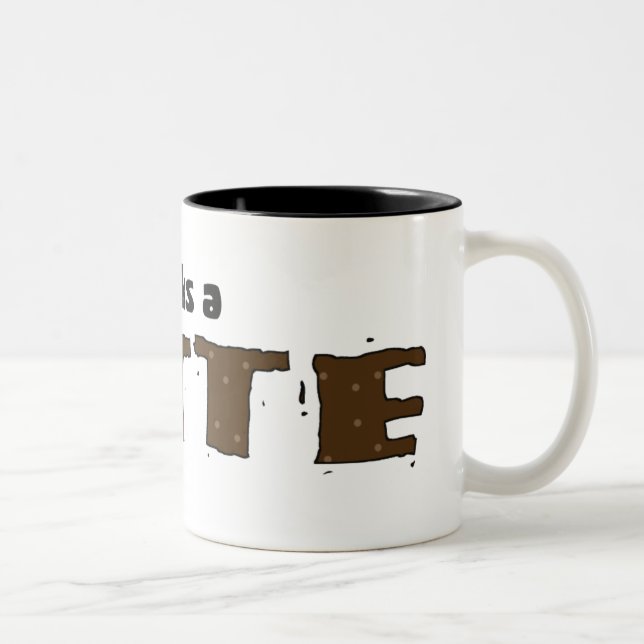 Tasse 2 Couleurs Remercie un Latte (Droit)