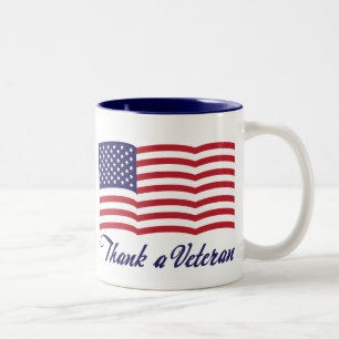 Tasse 2 Couleurs Remerciez un vétéran