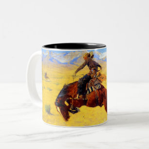 Tasse 2 Couleurs Remington Old West Horse et Cowboy