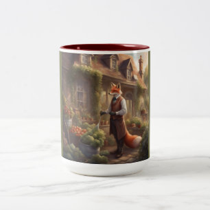 Tasse 2 Couleurs Renard de campagne arrose le jardin potager
