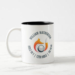 Tasse 2 Couleurs Renard et Balle de Trou en Un Personnalisé