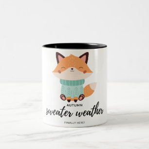 Tasse 2 Couleurs renard mignon automne 