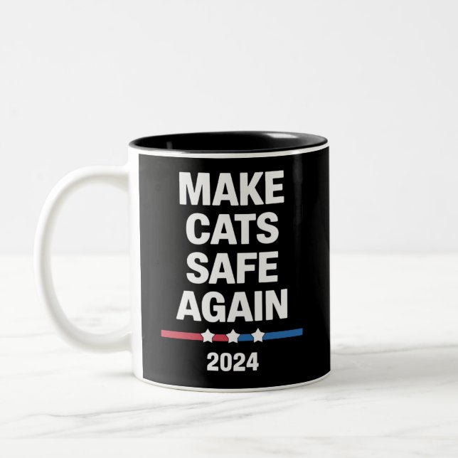 Tasse 2 Couleurs Rendre les chats en sécurité à nouveau amusant pré (Gauche)