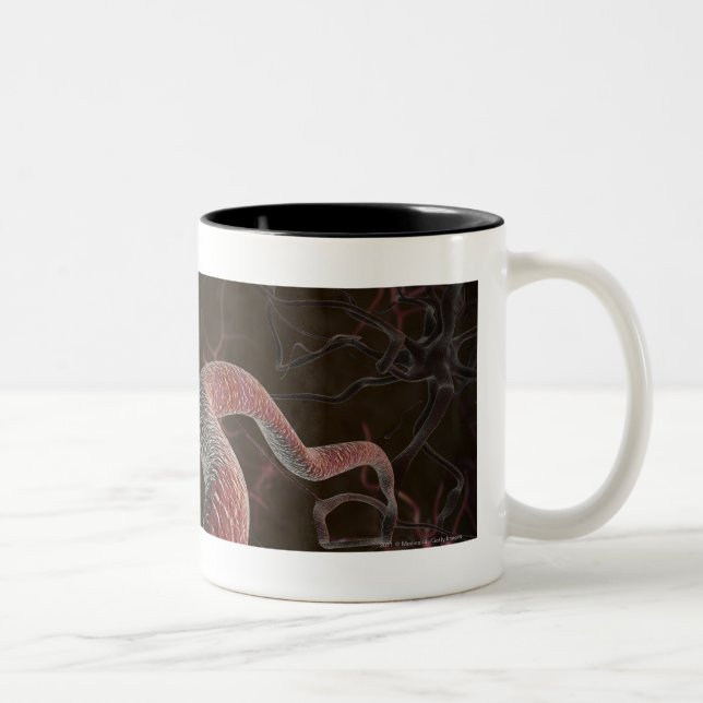 Tasse 2 Couleurs Rendu de Digitals des neurones (Droit)