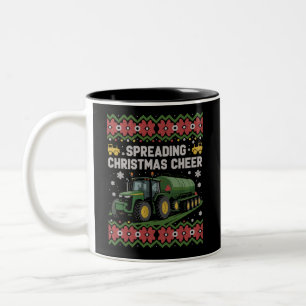 Tasse 2 Couleurs Répandre la Joie de Noël Tracteur Agricole Sweat U