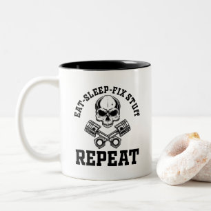 Tasse 2 Couleurs Réparez les trucs Répétez le réparateur amusant