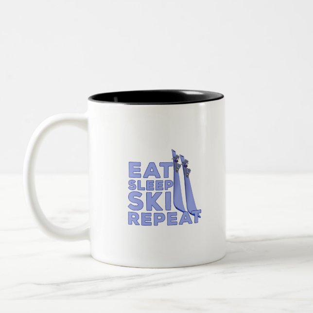 Tasse 2 Couleurs Répéter le ski du sommeil (Gauche)