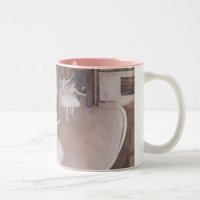 Tasse 2 Couleurs Répétition de ballet d'Edgar Degas | sur l'étape, (Droit)