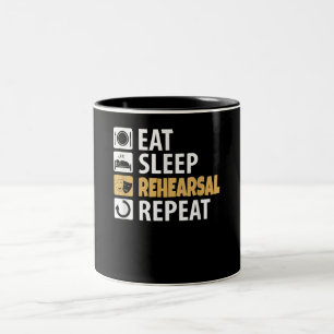 Tasse 2 Couleurs Répétition de la répétition du sommeil - Citations