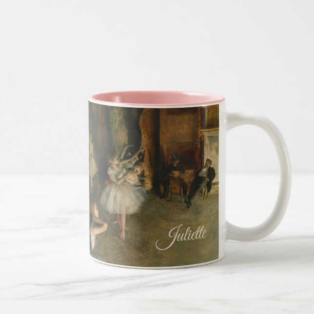 Tasse 2 Couleurs Répétition de la scène de ballet | Edgar Degas imp (Droit)
