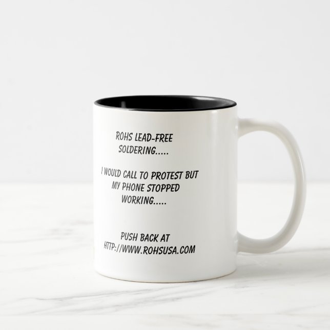 Tasse 2 Couleurs Repoussez le logo, RoHS ..... I de soudure sans (Droit)