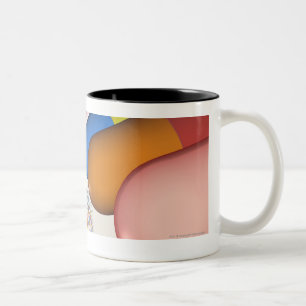Tasse 2 Couleurs Représentation colorée d'un brin d'ADN