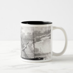 Tasse 2 Couleurs Représentation de la frégate des USA,