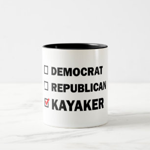Tasse 2 Couleurs Républicain démocrate Kayaker