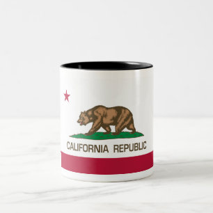 Tasse 2 Couleurs République de la Californie (drapeau d'état)