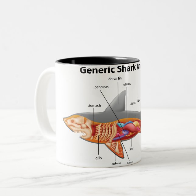 Tasse 2 Couleurs Requin (Devant gauche)