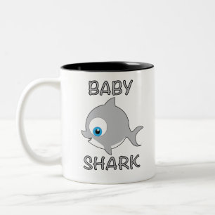 TASSE 2 COULEURS REQUIN DE BÉBÉ