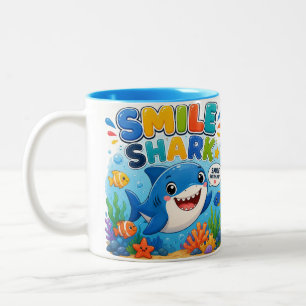 Tasse 2 Couleurs Requin Sourire Design de Requin de Dessin Animé