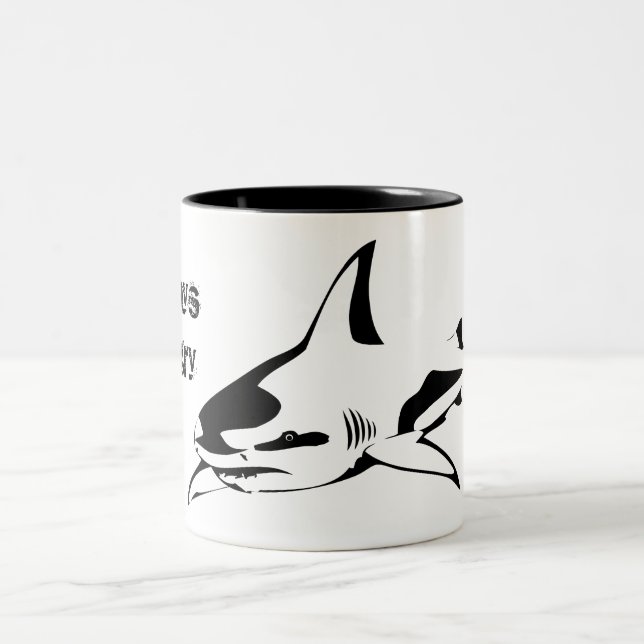 Tasse 2 Couleurs Requin - toujours affamé (Centre)