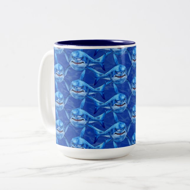 Tasse 2 Couleurs Requins affamés  (Devant gauche)