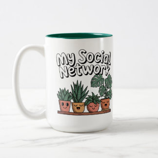Tasse 2 Couleurs Réseau social des parents de plantes 
