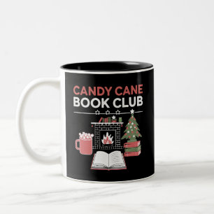 Tasse 2 Couleurs Réserver Sucre de canne de Noël Book Club Bookish