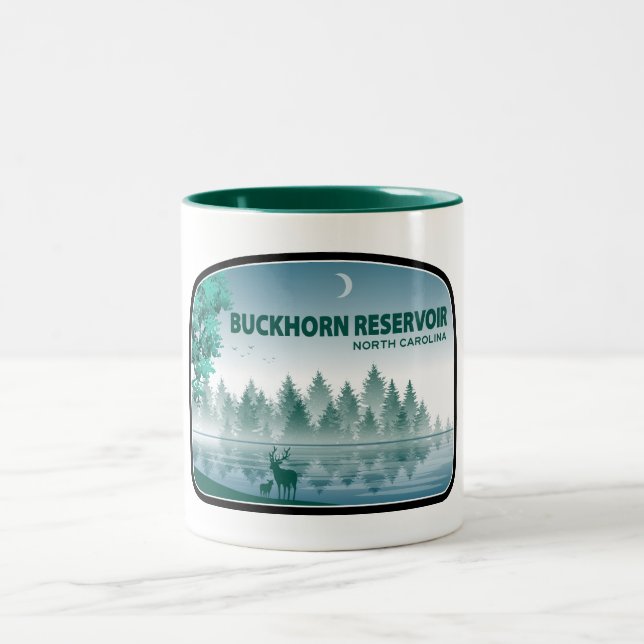 Tasse 2 Couleurs Réservoir Buckhorn Caroline du Nord Cerf (Centre)