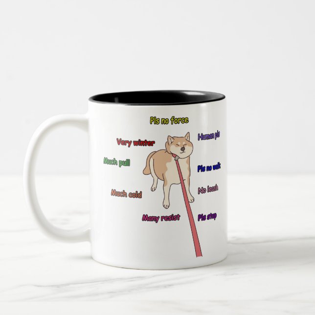 Tasse 2 Couleurs Résistance à Shiba inu (Gauche)