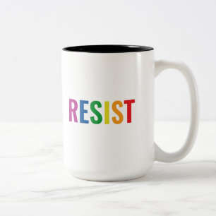 Tasse 2 Couleurs Résister LGBT