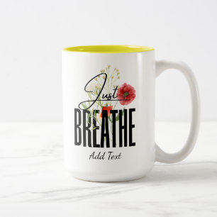 Tasse 2 Couleurs Respirer l'inspiration Floral Yoga
