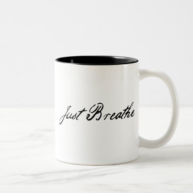Tasse 2 Couleurs respirez juste (Droit)