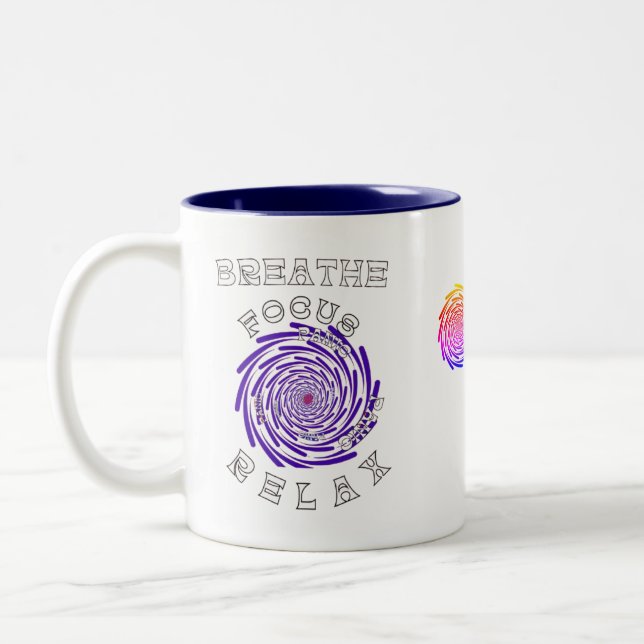 Tasse 2 Couleurs Respirez la focalisation Relax (Gauche)