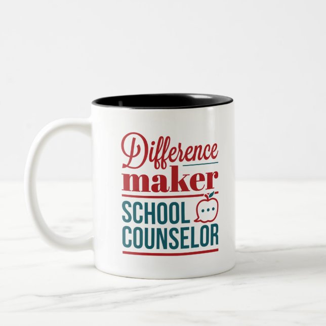 Tasse 2 Couleurs Responsable de la différence du conseiller scolair (Gauche)