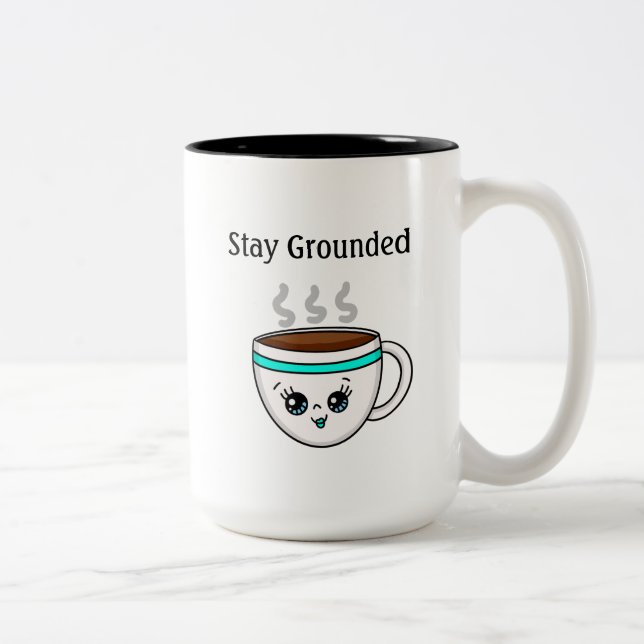 Tasse 2 Couleurs Restez allongé, mignonne Kawaii Cartoon Coffee (Droit)