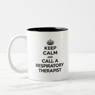 Tasse 2 Couleurs Restez calme et appelez un thérapeute respiratoir
