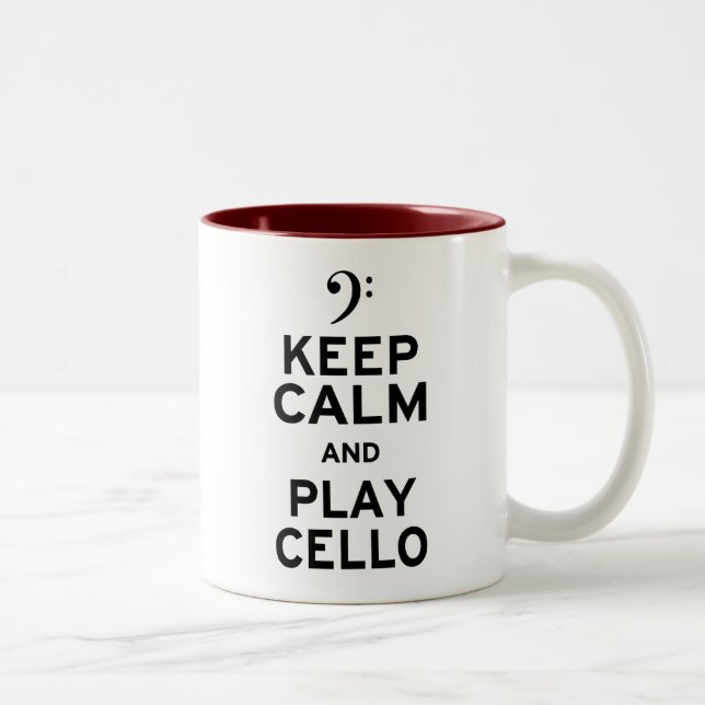 Tasse 2 Couleurs Restez calme et jouez au violon (Droit)