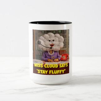 Tasse 2 Couleurs Restez duveteux avec Miss Cloud