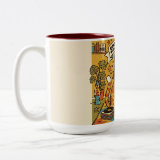 Tasse 2 Couleurs RESTEZ FUNKY | Amateur d'Animaux | Bohème