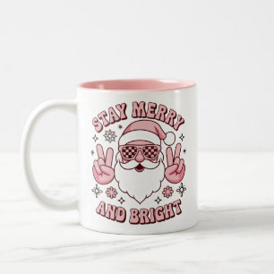 Tasse 2 Couleurs Restez Joyeux Et Lumineux Noël Ugly Xmas