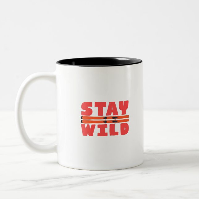 Tasse 2 Couleurs Restez Sauvage (Gauche)
