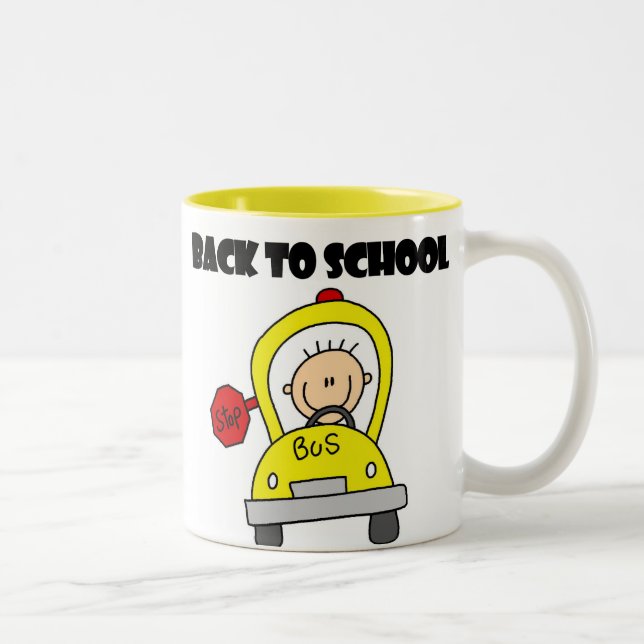 Tasse 2 Couleurs Retour à l'école (Droit)