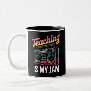 Tasse 2 Couleurs Retour à l'école Enseignement rétro est My Jam 80s